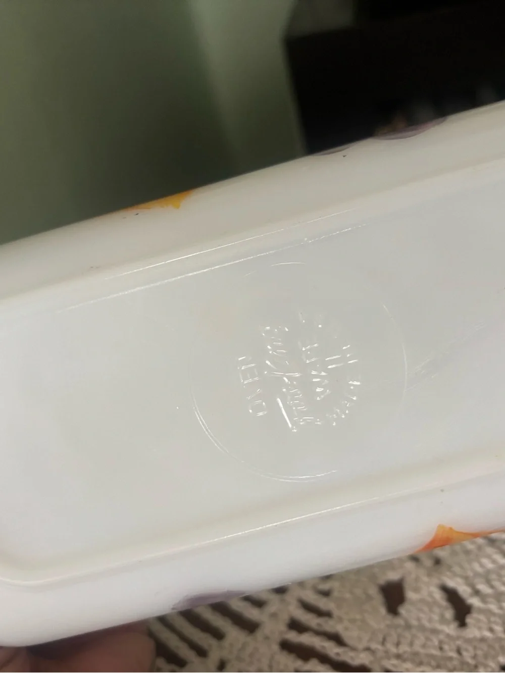 Vintage Fire King Gay Fad Milk Glass Loaf Pan